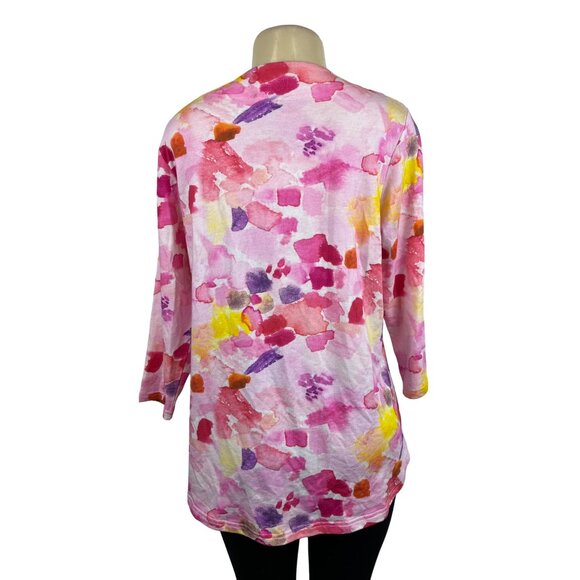 Parsley & Sage Womens V-Neck Floral Print Top Shirt Sz M - New - Picture 3 of 7